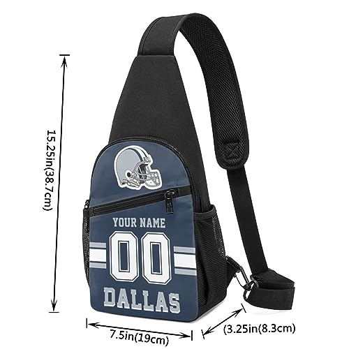 Custom Sling Bag, Personalized Crossbody Bags with Name and Number, Customize Sling Shoulder Backpack3