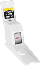 Ferramenta de medição de altura, régua de fita de altura retrátil de 2 m, estadiômetro portátil montado na parede, medida de altura para adultos, crianças (branco)