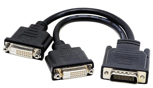 zdyCGTime DMS-59 A DVI Divisor Cable Conector para instalación de Doble Monitor o como un DVI Adaptador y Cable dongle-10inch