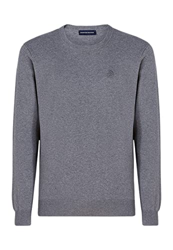 NORTH SAILS Sweater Crewneck Homme en maille 12gg grise