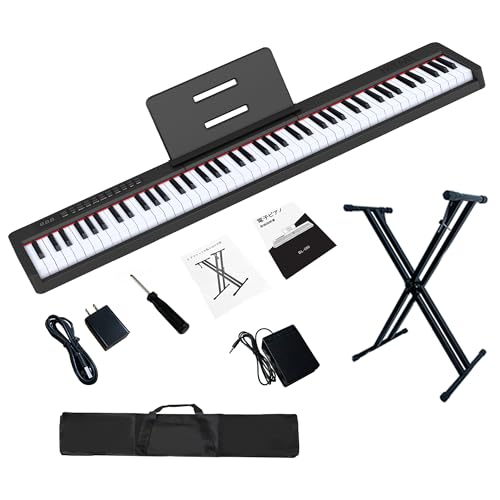 Amazon | IKTMI 電子ピアノ 88鍵盤 軽量 ポータブルピアノ