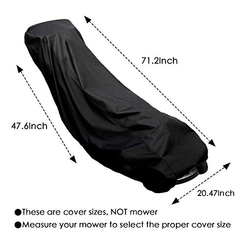 Lawn Mower Cover Waterproof Heavy Duty Push Mower Covers,UV Protection Universal Fit with Drawstring & Cover Storage Bag - Thumbnail 2