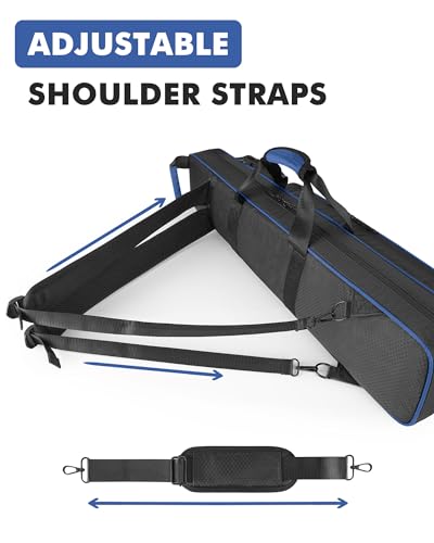 PEKREWS Pool Cue Case, Pool Stick Case 4x5 with Multiple Pockets Holds 4 Butts 5 Shafts, Soft Padded Sturdy Pool Cue Bag, Billiard Cue Backpack with Adjustable Shoulder Straps for Men and Women