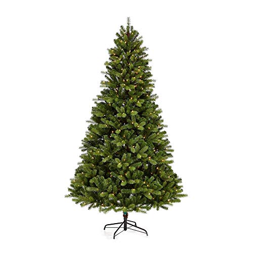 NOMA 7-Foot Pre-lit Christmas Tree with Lights | Durand | 400 Incandescent Bulbs