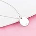 LGSY 925 Sterling Silver Mini Initial Disc Round Charm Pendant for Women Jewelry