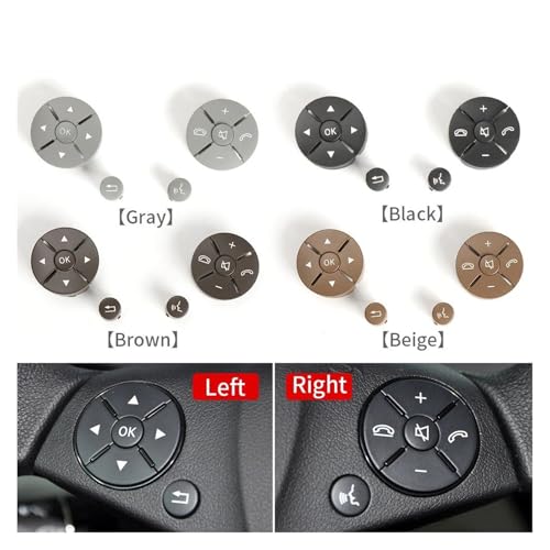 Boutons commande multifonctions volant pour Benz Classe E W212 W207 navigation noir - 5