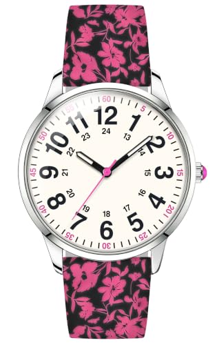 Image of Asan Ge Women's Silicone Watch, Large Dial Fashionable Waterproof Wrist Watch, Easy to Read, Multiple Colors Available, Suitable for Casual Outdoor Activities Quartz Watch