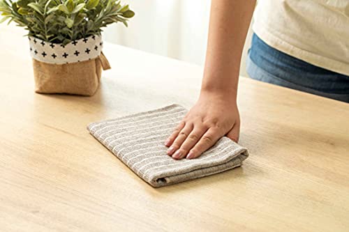 gryeer 8er-Set Bambus und Microfaser Geschirrtücher, Super weiche, saugfähige Küchentücher, 45 x 65cm, Khaki