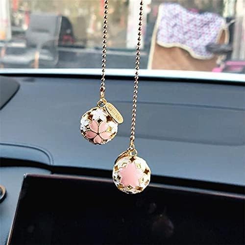 Miniatura 2 de EatingBiting Sakura Bell - Colgante colgante de coche con espejo retrovisor interior, adorno de adorno de Lucky Fortune Fengshui, colgante colgante