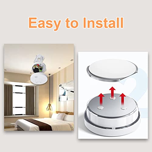 Andyssey 10-Years Life Smoke Alarm Photoelectric Sensor With Sealed Battery, 3V Battery With Low Battery Failure Warning/Test Button/Smoke Detector Ul Listed Gs526A-4 #TOP2