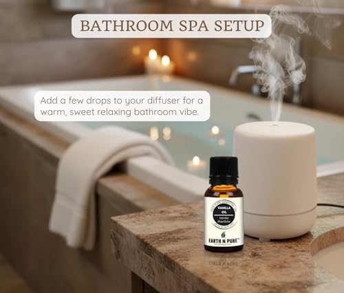 Image of Earth N Pure Ceramic Aroma White Diffuser Burner with 10Ml Vanilla Oil & 2 Pcs Candles Strong & Long-Lasting Fragrance | Perfect for Gift Set
