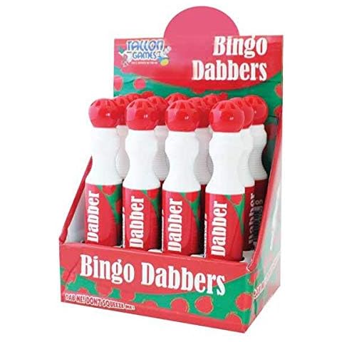 Box of 12 Large Red Bingo Dotter for Bingo Tickets Cover