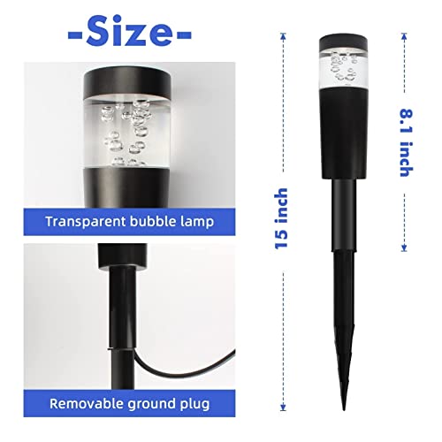 Duewot Smart Low Voltage Landscape Lights, Bluetooth Rgb Led Pathway Lights With App Control, 12W 24V Path Lights Outdoor For Garden, Color Changing, 16 Million Colors, Ip65, Pack Of 3 #TOP1