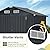 OC Orange-Casual 8 x 6 FT Outdoor Storage Shed, Metal Garden Tool Shed, Outside Sheds & Outdoor Storage Galvanized Steel w/Lockable Door for Backyard, Patio, Lawn, Black