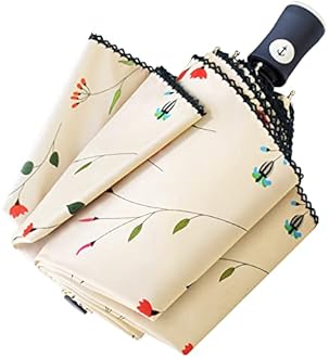 Cuby UV Sun Umbrella Compact Folding Travel Umbrella Auto Open and Close for Windproof, Rainproof & 99% UV Protection Parasol with Black Anti-UV Coating