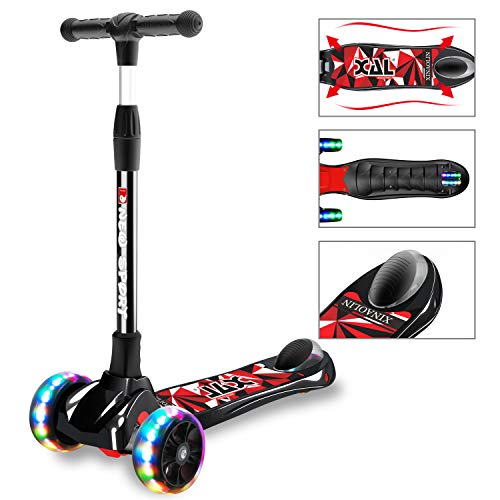 New Olym Kids Scooter for Boys and Girls 3 Flashing Wheels,Foldable with 4