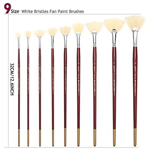 Dainayw DN-9FANB White Bristles Fan Paint Brushes thumb #1