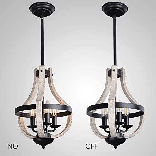 Galtlap Farmhouse Chandelier Vintage Semi Flush Mount Ceiling Light 3-Light Kitchen Island Pendant Lighting Fixtures For Foyer Hallways Living Room Kitchen Dining Room #TOP4