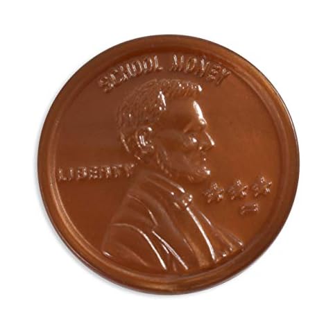 LEARNING ADVANTAGE Play Pennies - Set of 100 Plastic Coins - Designed and Sized Like Real US Currency - Teach Money Math With This Pretend Play Resource Cover