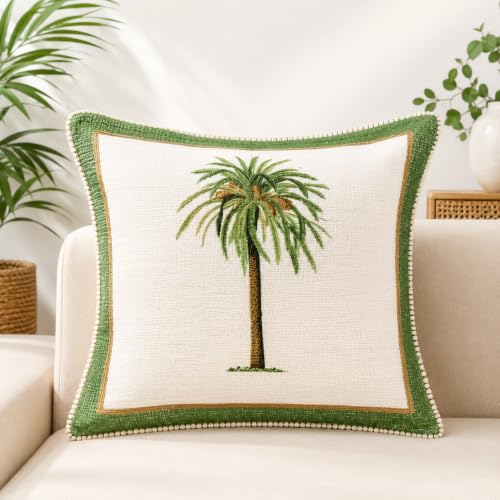 Image of Palm Stories Cushion Cover Set Decorative Pillow Cover & Throws for Living Room & Bedroom, Cushion Cover & Throws
