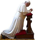 H48062 Pope Francis Praying Cardboard Cutout