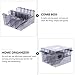 Clipper Guard Organizer Plastic Storage Case with Lid 8 Grids Barbershop Comb Box Clear Organizer Storage Box Desktop Container Dividers Hairdressing Accessories Clipper Holder