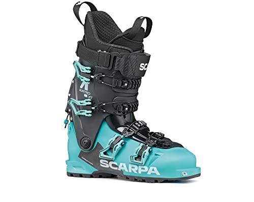 Find the Best Hybrid Touring Ski Boots for Your Adventures 15 SCARPA Women's 4-Quattro XT 115 Flex Freeride Alpine Touring Ski Boots with GripWalk for Backcountry and Downhill Skiing - Ceramic - 24