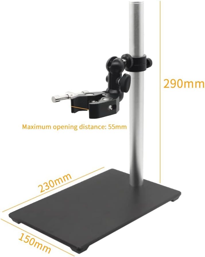 Microscope Accessories Kit Adjustable Professional Base Stand Holder Desktop Support Bracket for USB Digital Microscope Magnifier Loupe Camera Microscope Slides