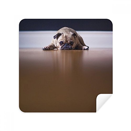 Chiffon de nettoyage en daim pour écran de téléphone et lunettes motif chien 2pcs