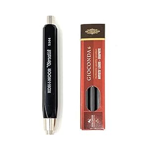 Koh-I-Noor 5344-2-delige set met mechanische stifthouder voor 5,6 mm vullingen en 1 verpakking reservevullingen 2B (6…