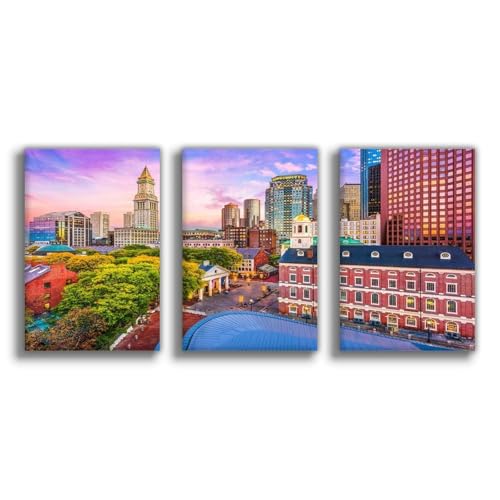 Poster Boston City toile pour habiller un grand mur vide