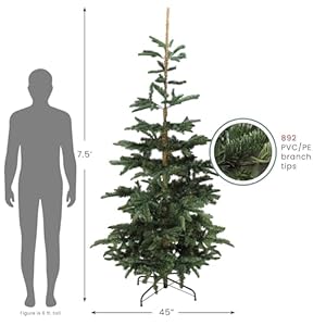 Real Touch Layered Nordmann Fir Artificial Christmas Tree 75 Unlit