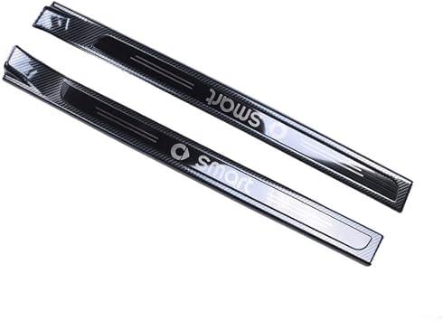 SHIFENG For Mercedes-Benz New Smart 453 fortwo 2015-2019 Car Outside Door Sill Welcome Threshold Sticker Protector Plate Auto AccessoriesOutside carbon fiber