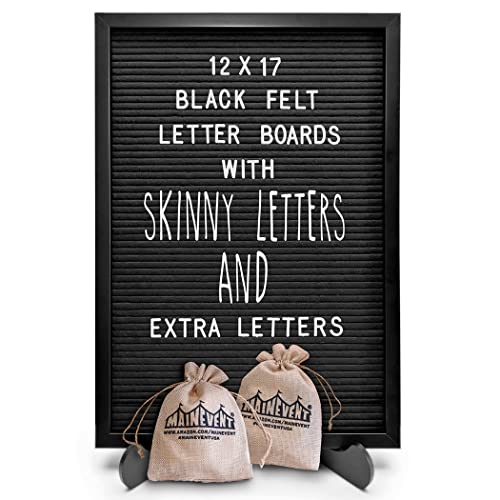 Letter Board Sign Skinny Felt Board Letters 12x17, Felt Letter Board Baby Announcement Boards Letters, Changeable Letter Boards Stand, Message Board Letters Sign Board, Felt Letter Board Black Frame