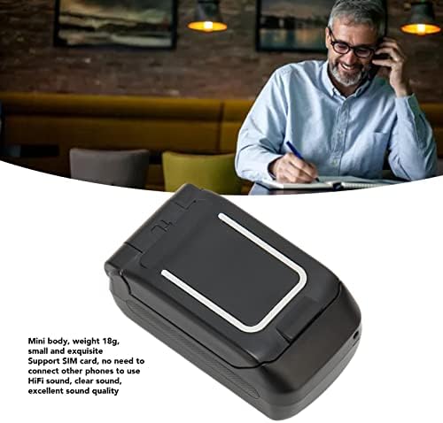 Jectse Mini Phone, Unlocked Flip Phone with 0.66 Inch Screen, 300mAh Battery, Mini Flip Mobile Phone Foldable Cell Phone Tiny Phone for Kids Eldelys (Black)