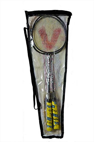 ME Full Size Strung Badminton Racquets Pair, Set of 2 Requets for Boys Girls Kids 10 to 12 Years and Above. Colour May Vary