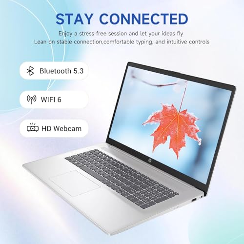 Image of HP 17.3 Ultrabook, FHD (1920x1080) Display, 32GB RAM, 1TB SSD, Intel Core 6-Core Processor, Type-C, Long Battery Life, AI Noise Removal, Windows 11, w /WOWPC System Recovery USB