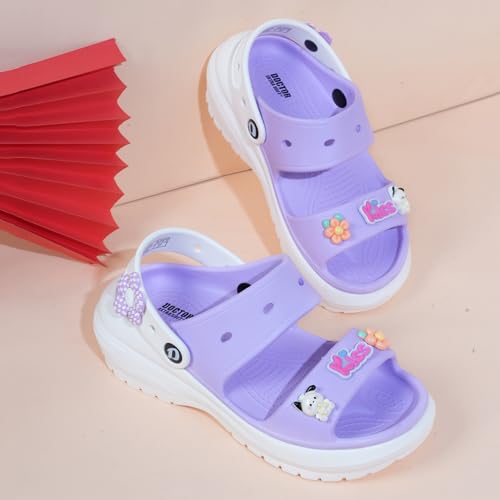 Image of DOCTOR EXTRA SOFT Women's Classic & Premium Casual Clogs /Sandals with Cute Charms for Adult | Comfortable & LightWeight| Stylish & Anti-Skid | Waterproof Everyday Cushion Slippers Girls /Ladies D-554