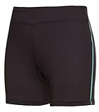 10,2 cm Hosenlänge FILA Damen Seite Paspel Shorts, Damen, Ebony/ICY Blue, X-Small