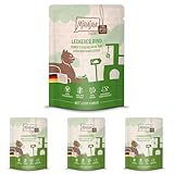 MjAMjAM - Premium Nassfutter für Katzen - Quetschie - purer Fleischgenuss - leckeres Rind pur, 4er...