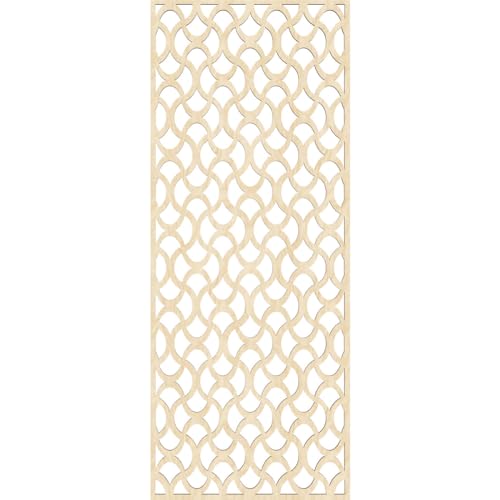 Image of Resort Decorative Pierced Fretwork Wood Wall Panels, 19 3 /8 inchW x 49 3 /8 inchH x 3 /8 inchT, Birch