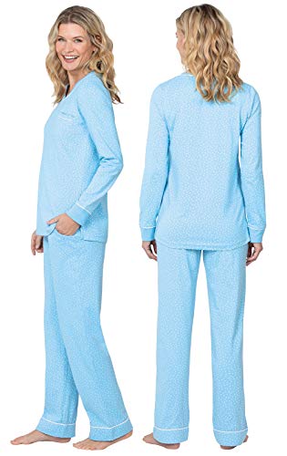 Pajamagram Blue Polka Dot Long Sleeve Pj - Women Lg #TOP1