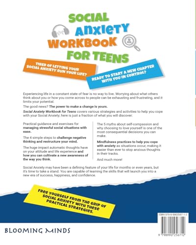 Social Anxiety Workbook for Teens: 10-Minute Activities and Tools to Reduce Stress, Conquer Fear, an
