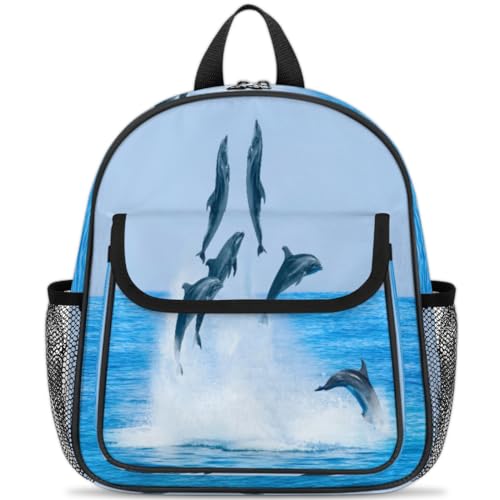 Sac à dos d'école Tropic Sea Dolphin pour enfants filles et garçons