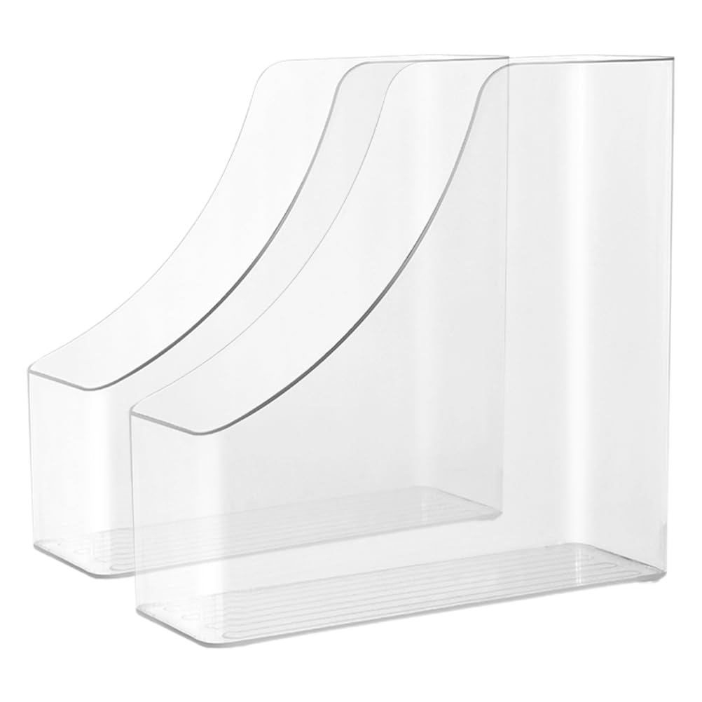 Tofficu Durchsichtige Kunststoff Dokumentenorganizer mit Vertikalem Design und Großem Stauraum 2 Stück für Büro und Schule
