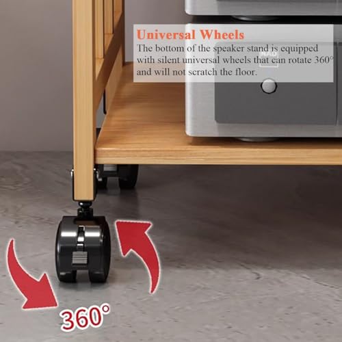 mueble equipo hifi Torre De Audio Y Video For El Hogar Unidad De Componentes Estéreo For Medios Estantería, Tocadiscos Mueble For CD Receptor Altavoz Amplificador Soporte, Centro De Entretenimiento De - imagen 7