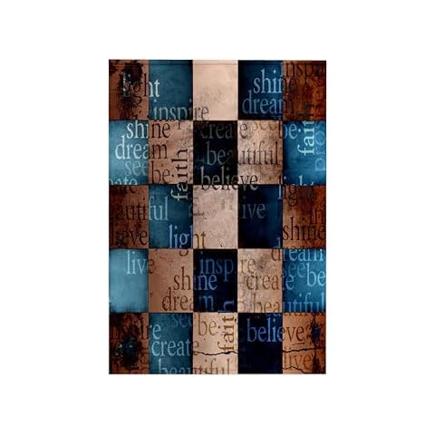 3dRose Inspirational Blue and Gold Towel Cover
