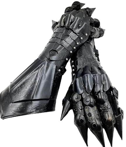 Queen Armour Medieval Gloves Gauntlet Black Metal Armor Gauntlets Gothic Armor Gloves Pair of Gauntlet Accents Crusaders Medieval