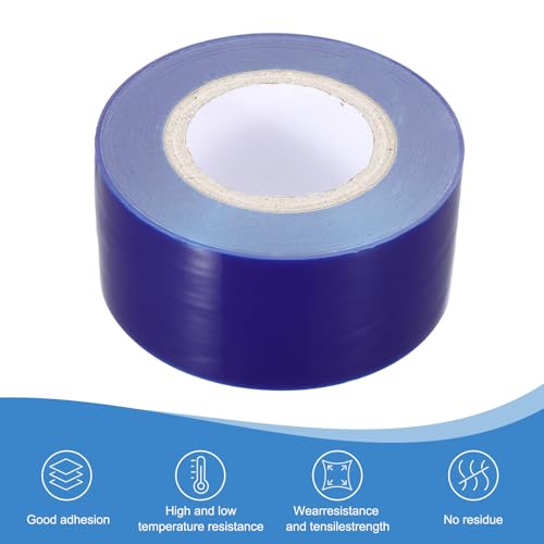 Image of PATIKIL Removable Protective Film Tape, 2.8 Inch x 656 ft PE Surface Protective Scratch Film Tape Roll for Furniture Electrical Appliances Plastic Hardware Medium Stickiness, Blue