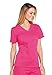 Cherokee Women's Workwear Core Stretch V-Neck Top, Shocking Pink, XX-Large